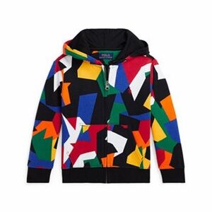 Ralph Lauren Toddler Abstract Double-Knit Full-Zip‎ Hooded Sweatshirt 4T